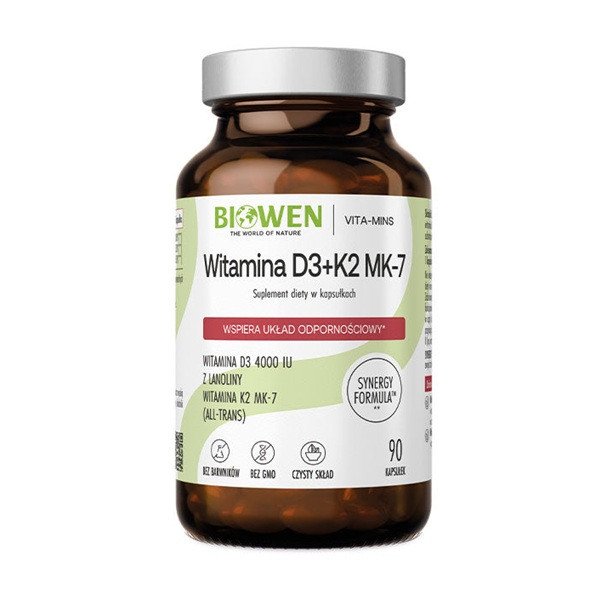 Biowen – Witamina D3 + K2, 90 kapsułek