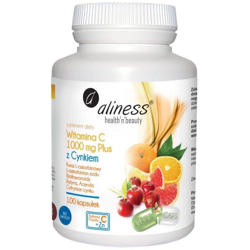 Aliness – Witamina C 1000 mg z cynkiem Plus, 100 kapsułek